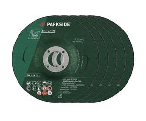 PARKSIDE® Juego de discos de láminas / Discos de pulir / Plato de lijado de velcro con juego de papel de lija / Juego de vellón abrasivo / Disco de limpieza / (Discos abrasivos 5 piezas.)