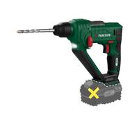 Parkside - Martillo perforador recargable 20 V PARKSIDE X 20 V Team con función taladro percutor y atornillado, 1 J, 0-5000 ipm, SDS plus, LED y maletín