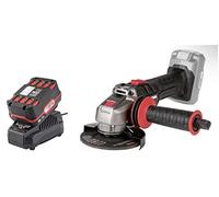 Parkside Performance - Amoladora angular inalámbrica 20 V batería y cargador rápido Cepillos motor duradero, potente y de bajo desgaste: Ø 125 mm, 10.000 RPM
