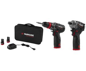 PARKSIDE PERFORMANCE® Set de inicio con taladro atornillador 12V y Atornillador de impacto inalámbrico de 12V ¼