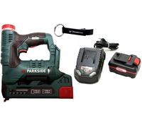 PARKSIDE® Pistola de grapado inalámbrica de 20 V, modelo PAT 20-Li, incluye batería (4Ah) y cargador (2,4A)