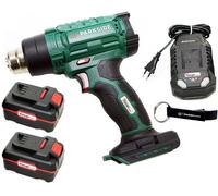 PARKSIDE® Soplador térmico inalámbrico de 20 V, modelo PHLGA 20-Li / Incluye 2 baterías (4 Ah) y un cargador (4,5 A) + Lápiz de carpintero HEADNMORE® y cinta métrica de 1 metro