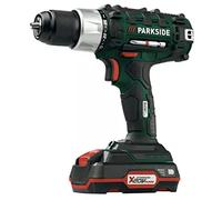 Parkside - Taladro inalámbrico (20 V, batería de 20 V, cargador rápido, juego de 17 brocas y tornillos, lámpara LED, par 40 Nm, diámetro de perforación 30 mm (madera, 13 mm)