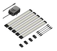 Parlat Luminaria LED bajo armario SIRIS plana 30cm cada una 368lm blanco cálido Juego de 5