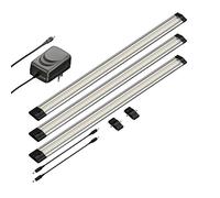 Parlat Luminaria LED bajo armario SIRIS, plana, cada 50cm, cada 531lm, blanco cálido, juego de 3