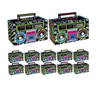 Parliky 12 piezas Cajas de Papel Retro para Dulces Diseño Cassette para Decoración de Fiestas Temáticas y Embalaje Pequeño
