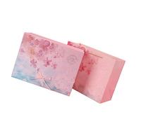 Parliky Caja de Obsequio para San Valentín y Cumpleaños Diseño Sakura Rosa de Papel Ecológico Tamaño 25X18X8 CM Incluye Estuche y Bolsa Adecuado para Bodas y Celebraciones Obsequios