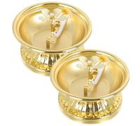 Parliky Lámpara de Queroseno de aleación Vintage 7 cm, Juego de 2 Piezas, lámpara de Aceite para adoración de Buda, diseño Elegante para Uso en Interiores y Eventos