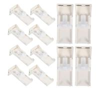 Parliky Soportes Laterales para Riel de Cortina en Hierro Blanco, Paquete de 12 con Longitud Ajustable y Montaje Fácil, Ideal para Decoración del Hogar Minimalista