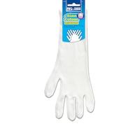 Parodi & Parodi - Manopla de limpieza de algodón, color blanco, para debajo del codo, talla única, longitud 32 cm aproximadamente, guante para lavar platos, vajilla de cocina, 100% fabricado en Italia