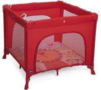 Chicco Parque Open Lion plegable – 0 meses a 15 kg, alfombra extraíble, bolsa de transporte, rojo