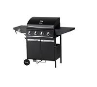 Parrilla a gas de 4 quemadores master grill mg674 con quemador lateral
