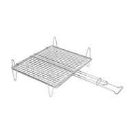 Sauvic Parrilla abombada doble para carne o pescado 30x35 cm cromada