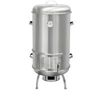 Parrilla ahumadora para barbacoa, modos de cocción 3 en 1, barril y tapa desmontables, bandeja y soporte de carbón, colgar aves de corral enteras, pincho circular para carne