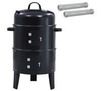 Parrilla al aire libre Ø 40 x 80 cm Acero Negro
