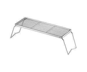 Parrilla al aire libre - Soporte plegable de acero inoxidable para cocinar | Plancha portátil multiusos para senderismo, mochileros, reuniones en el patio, perfecto para carne, verduras, pollo y carne