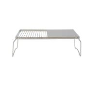 Parrilla de Acero Inoxidable para Barbacoa Portátil al Aire | Color Plata, Fácil de Limpiar, Uso Multiusos, para Camping y Playa, Compacta