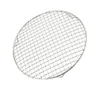 Parrilla de acero inoxidable redonda de 27 cm, rejilla de repuesto para carbón vegetal, gas, parrilla eléctrica, camping, exterior, barbacoa, accesorios, resistente, apta para lavavajillas, plata (D27