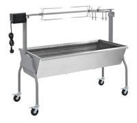Vidaxl Parrilla de Barbacoa Asador Motor Eléctrico - Plata