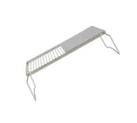 Parrilla de Barbacoa de Acero Inoxidable Plegable para Acampar | Red Portátil Plateada, Estable para Salidas y Pesca, , Uso Exterior Carbón