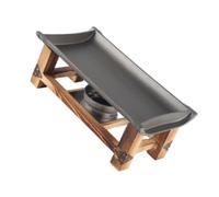 Parrilla de Barbacoa Negro Compacta Portátil de Aluminio para Picnic | Diseño Antiadherente, Buena Resistencia Térmica, Estructura Duradera, Uso en Exteriores y Barbacoas