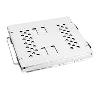 Parrilla de Barbacoa Plegable Portátil Plata de Acero Inoxidable | Resistente al Desgaste, Diseño Compacto, para Picnic y Playa, Compatible Carbón y Ollas