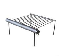Parrilla de camping portátil plegable para barbacoa ligera | Rejilla de aleación de aluminio con malla de acero inoxidable para senderismo al aire libre Picnic carbón de cocina gris