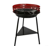 Parrilla de carbón clásica redonda de 35 cm de diámetro, cuenco de fuego esmaltado resistente con protección contra el viento para barbacoa al aire libre, fiesta, pesca, viaje, 63 cm