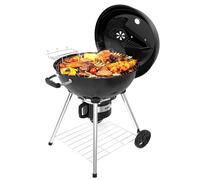 Parrilla de Carbón TEENO con Tapa,Redonda XXL, Cajón de Cenizas, Ventana Regulable, Parrilla de Bola, 83 cm x 71 cm x 105,5 cm - Ideal para Jardín, Terraza y Barbacoa al Aire Libre