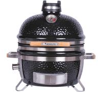 Parrilla de cerámica tipo Kamado, ideal para llevar y con placa de cocción