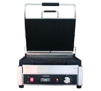 Parrilla de contacto grande, con superficie ondulada / con relieve