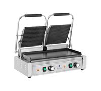 Parrilla de contacto - ondulada + lisa - Royal Catering - 3,600 W