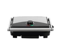 Parrilla de contacto Panini Grill de mesa, 2000 W, 100-250 °C | 33 x 33 x 9,5 cm, calefacción de doble cara, 3-5 min. Tiempo de cocción, cable de 70 cm para cocina, aperitivo, cantina