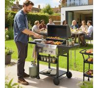Parrilla de gas de 9 kW con 3 quemadores | Color: | Dimensiones: 123 x 57 x 102 cm