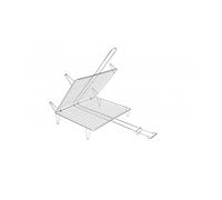 Parrilla doble abombada acero zincado 40x45x17.5cm. 2593 Sauvic