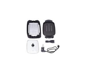 Parrilla Eléctrica - ADLER - 2200W - Placa Antiadherente - Tapa de Cristal