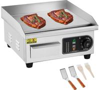 Parrilla eléctrica comercial para encimera - Plana, 10 mm de espesor - Para uso doméstico y profesional