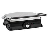 Parrilla eléctrica de mesa, 2000 W, 29,7 x 23 cm, acero inoxidable, color plateado