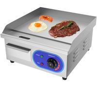 Parrilla eléctrica de mesa, 35x30 cm, fabricada en hierro fundido y acero inoxidable, 1700 W
