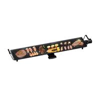 Parrilla Eléctrica Grill Teppanyaki 2000W 100x22 cm | Plancha Antiadherente Grande | Ideal para Carne y Verduras | Fácil de Limpiar