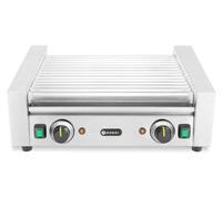 Parrilla giratoria con 2 zonas de cocción, marca HENDI, con 14 ruedas, 230V/1230W, dimensiones 566 x 640 x (alto) 192 mm