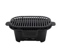 Parrilla Hibachi para exteriores, pequeña parrilla de carbón portátil, hierro fundido, estufa japonesa Yakitori para acampar, para barbacoas en el patio, picnics