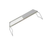 Parrilla para Acampar de Acero Inoxidable, Soporte Estable y Compacto | Plata, Fácil Limpieza, para Ollas y Sartenes, Compatible Cocina de Gas Portátil, Playa y Hoguera
