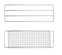 Parrilla para Barbacoa, Rejilla para Olla, Rejilla para Barbacoa, Cesta para Asar para Acampar al Aire, Senderismo, Pesca, Acero Inoxidable 304, 38x12cm, Capacidad de 20kg