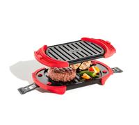 Parrilla para microondas 26 x 15 cm, rojo, silicio, Lékué