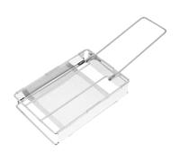 Parrilla Pequeña para Barbacoa Plegable Portátil de Acero Inoxidable | Uso Familiar Diario, Diseño Compacto y Resistente Oxidación, Color Plata, 1