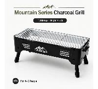 Parrilla Portátil de , Parrilla BBQ para Camping al Serie Montaña para 4-6 , Parrilla Plegable para Jardín, Parrilla para Picnic en Patio, Viajes, de Mesa o de Pie, Negro/