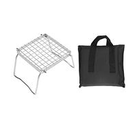 Parrilla portátil para fogata, Mini parrilla plegable plateada, parrilla de acero inoxidable para acampar, para barbacoa al aire, Picnic, Camping, viajes en la playa
