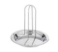 Parrilla portátil para soporte de 19,5 cm, acabado plateado | Acero 304, resistente a la corrosión, seguro para alimentos directos para el contacto, para uso duradero en exteriores