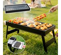 Parrilla portátil plegable para en exteriores, parrilla de portátil de acero inoxidable, rejilla para , adecuada para camping y picnics al , juegos de herramientas para